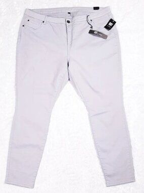 Kut from the Kloth NWT Plus Size Light Gray Neutral Toothpick Skinny Pants
